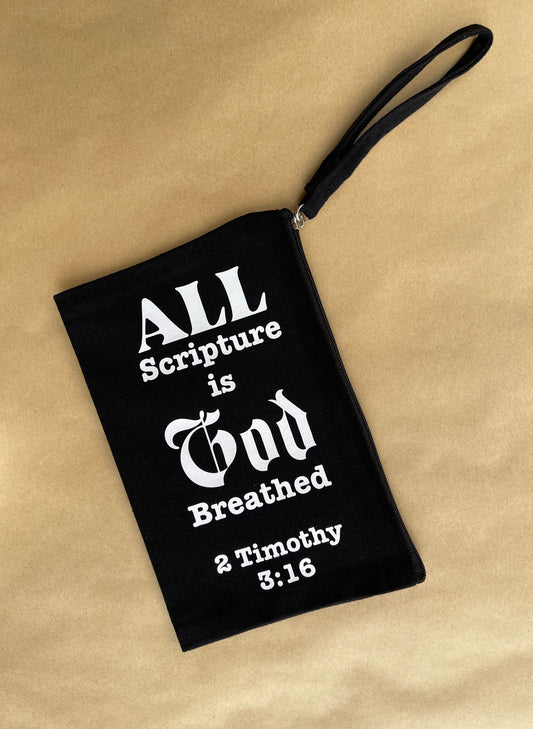 GOD BREATHED CANVAS POUCH